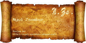 Nyul Zsombor névjegykártya